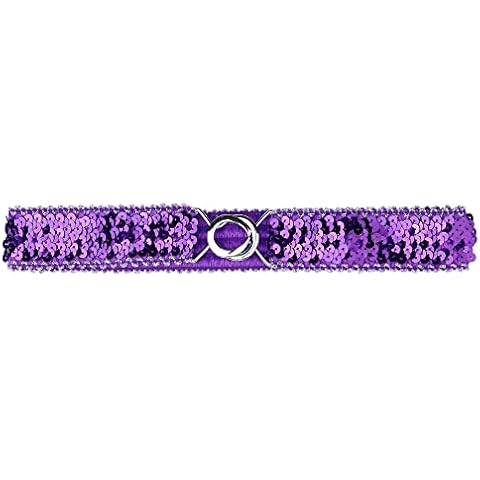 Allegra K Ceinture Élastique à Paillettes Cover