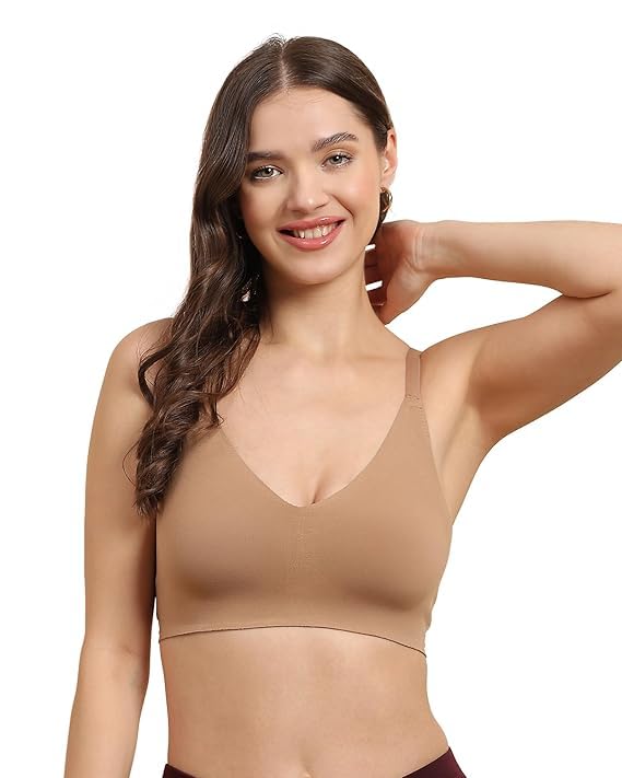 tweens Cotton Non-Padded Bonded Bra for Women | Full Coverage Wire-Free Bra | Hidden Concealer | Seamless No-Dig Comfort | Breathable Cotton | Elastic-Free Bottom Band & Side Wings | Pack of 1-picture-31
