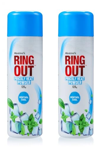 Ring-Out Prickly Heat Powder | Cooling Relief from Prickly Heat, Sweat Rash & Itching | With Neem & Menthol | Oriental Fragrance | Summer Skin Comfort | 120g x 2