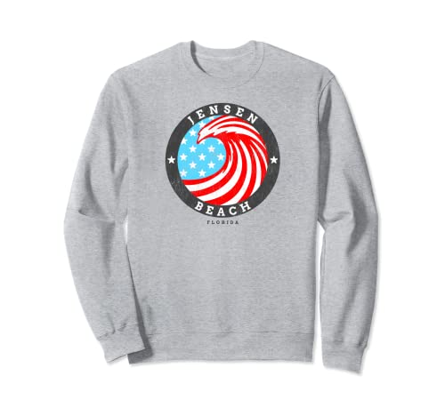 Jensen Beach, FL Summertime Patriotic 4th Pride Surf Sudadera