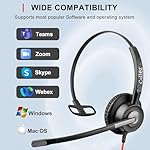 Callez USB Headset with Mic, Computer Headset with ENC Dual Noise Cancelling Microphone & MS Teams Call Button, Wired Mono Headphones for PC Laptop Mac Teams Zoom Home Office Work - Image 5