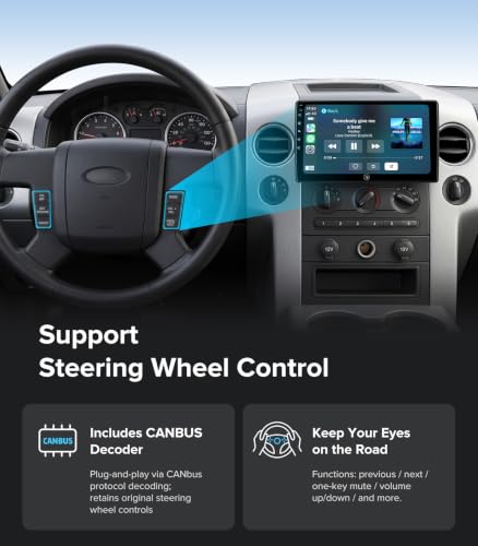 10" Wireless CarPlay Radio for Ford F150 04-08 F250/F350 08-16 Head Unit - image 6