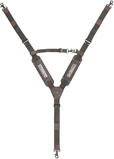 DEWALT Leather Tool Belt Suspenders, Y Back Design Adjustable, Heavy Duty Construction (DWST550116)