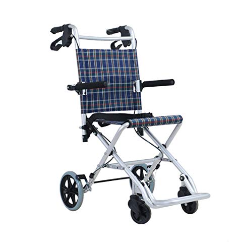 Preisvergleich Produktbild Deluxe Leichtgewicht Rollstühle, Klappgriff Aluminium-Legierung Selbstverweise Mobile Hilfe-Portable Portable Transit Travel Chair für Erwachsene im Freien