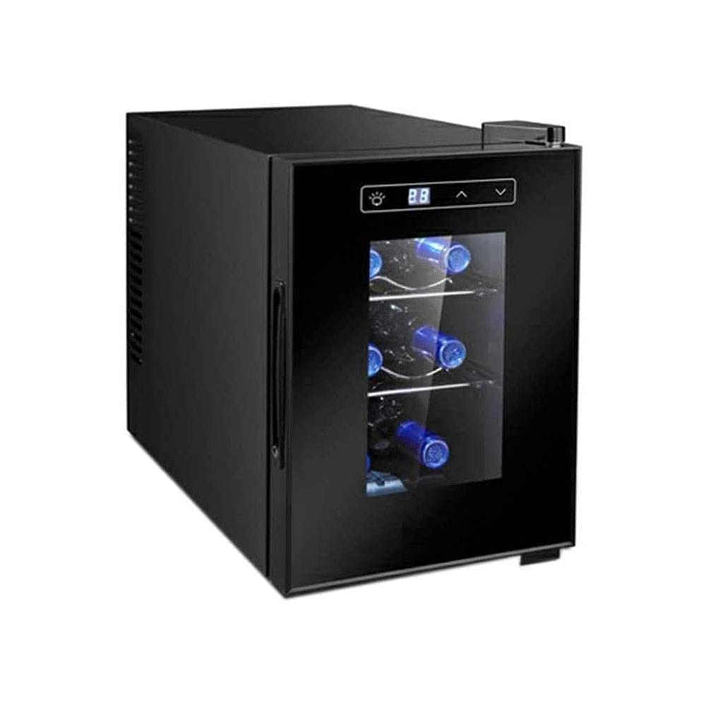 Suuim Enfriador de Vino Independiente de Zona única, Acero Inoxidable, refrigerador de Vino para 6 Botellas