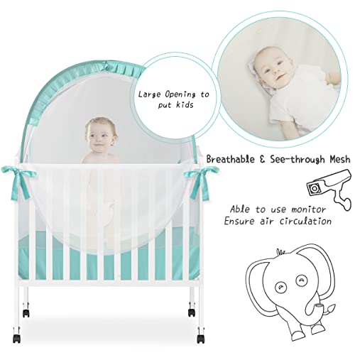 image for L RUNNZER Baby Pack and Play Tent, Pack N Play Canopy to Keep Baby fro