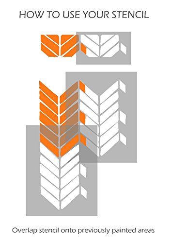 HERRINGBONE Mobilia Muro Pavimento Stencil per la