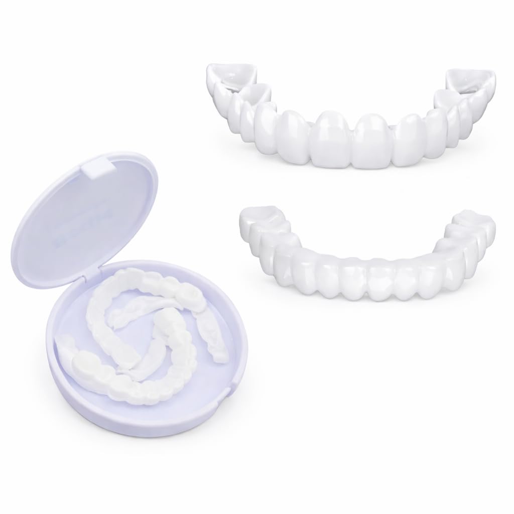 Snap-On Smile – Instant Teeth Veneers for Natural White Smile | Reusable Clip-On Dental Cover for Upper & Lower Teeth | Cosmetic Veneer for Men & Women | Perfect Smile in Seconds(1 PCS)