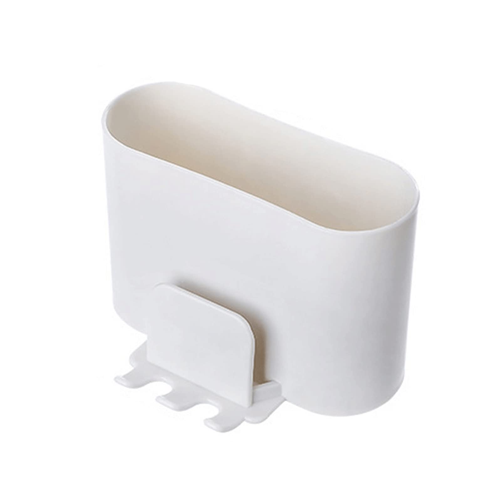 JINGYAN Toothbrush Holders Punch-free Toothbrush Holder Fresh Toilet Multi-function Storage Box Bathroom Seat Rack(White)