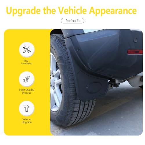 Image of Car Fenders Compatible with Land Rover Defender 90 110 2020-2024 Mudguard Mud Flaps Splash ABS Material Front Accessories Automobile Accessories 4PCS /Set (Black)