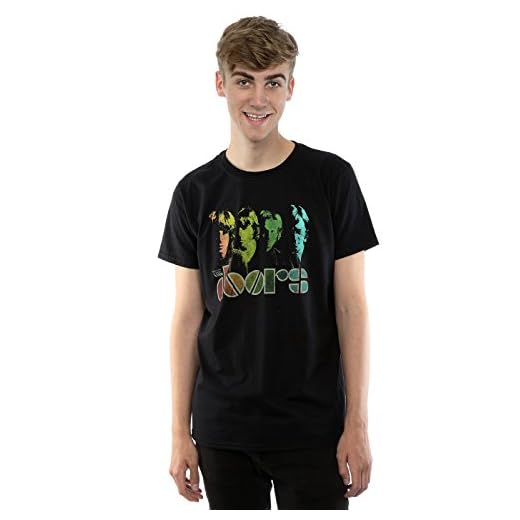 The Doors hombre Band Spectrum Camiseta XXX-Large Negro