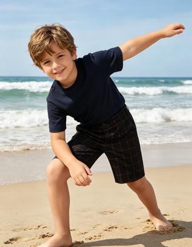 Image of Boy Shorts Kids Stretch School Uniform Clothes Flat Front Dress Casual Shorts with Pockets for Summer
