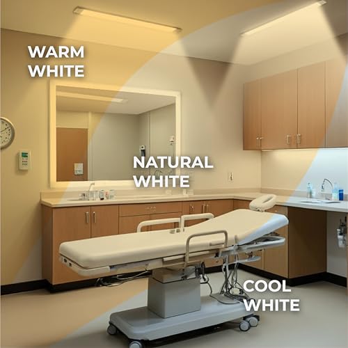 Image of Nortek Essenza 72 Watt 4 Feet 3 in 1 Colour Led Tube Light Batten for Home - Colour Changing Switch (Natural, Warm & Cool White Light), Fit for Wall, Ceiling or Hanging Clamps in any Room, Pack of 1