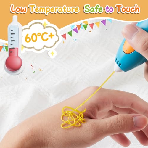 Image of 300 Pieces 3D Pen Refills Pack for 3Doodler Start+ Pen 30 Colors 2.5 mm Low Temperature 3D Pencil PCL Filaments Not Compatible with Other 3D Printing Pens
