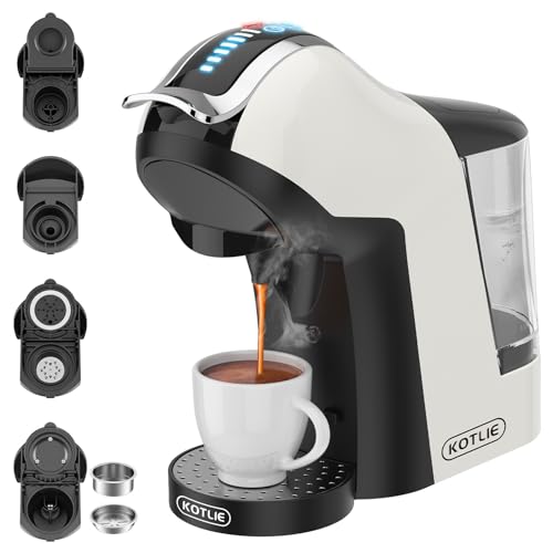KOTLIE Versátil cafetera 5 en 1 compatible con diferentes sistemas de cápsulas de café (EM-308A) color blanco
