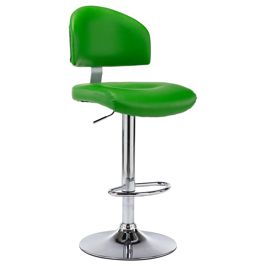 Set di 2 sedie girevoli in finta pelle verde per cucina Island Counter Dining Room
