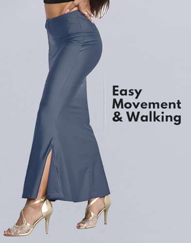 Image of Saree Shapewear Petticoat for Women, Smooth Curve Saree Shaper Innerwear, Slim Fit Body Shaper Skirt for Women, Stretchable Microfiber Cotton Blend Shape Wear Petticoat for Sarees