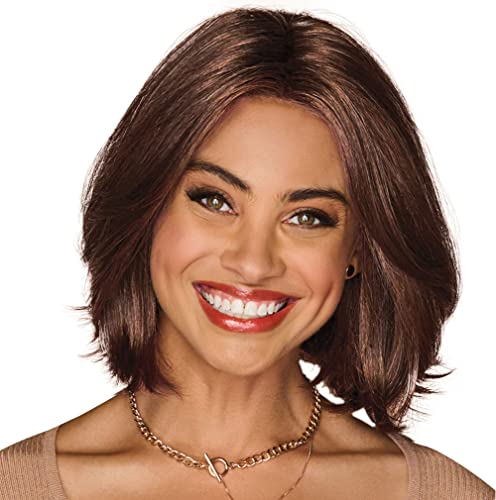 GABOR Unspoken Mid-Length Layered Pageboy Wig by Hairuwear, Average Cap, GL18-23 Toasted Pecan