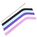 Produktbild Dakoufish 12 Piece 9 Inch Reusable Plastic Thick Drinking Straws BPA Free Mason Jar Straws transparent small Stripe 6 Colors (mix color) by Dakoufish