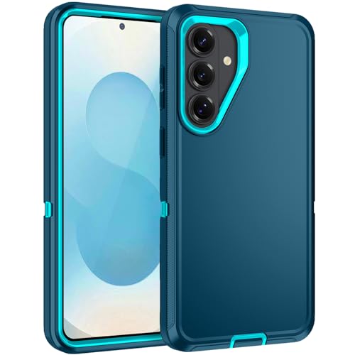 J-NIFB for Samsung Galaxy S26 Case [Shockproof] [3-Layer][Military-Grade] Full Body Protection Rugged Heavy Duty Cover Case for Galaxy S26 5G,Turquoise