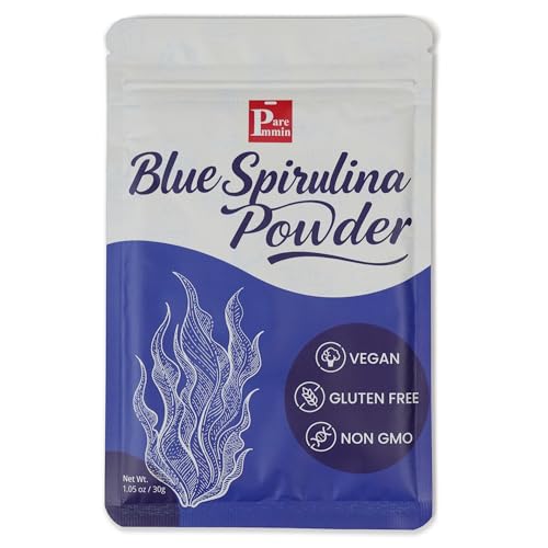 Paremmin Blue Spirulina Powder 30g/1.05oz Phycocyanin Natural Food Coloring
