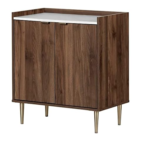 South Shore Hype 2-Door Cabinet with Marble Top Cover