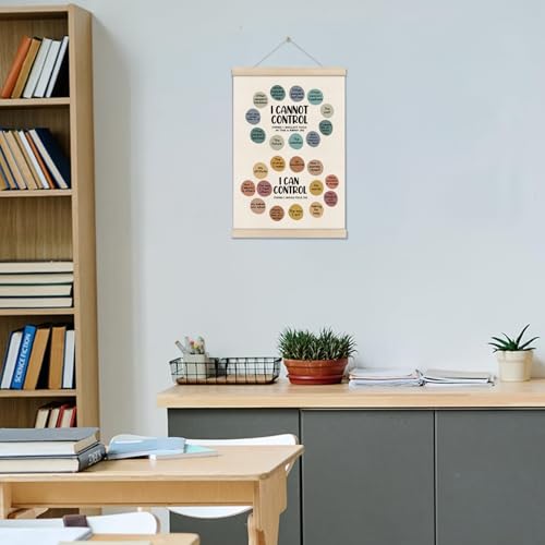 Image of DOI-LANEE Calming Strategies Poster Hanger Frame, Mental Health Inspirational Wall Art 16x12 Inch, Motivational Wall Decor, Therapy Office Decor, Motivational Posters for School Counselor Psychology