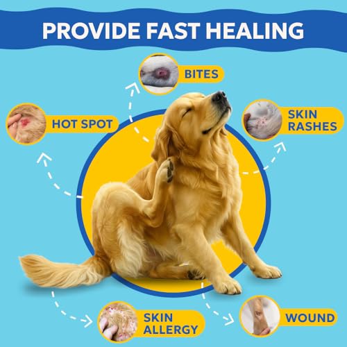 Image of Forticept Dog Wound Care Blue Butter Gel, Hot Spot Treatment for Dogs, Itch Relief, Moisturizing, Prevents Infection, Scratches & Skin Ulcers, Cracked Paw Pads Gel, 3 Ounces (3 OZ)
