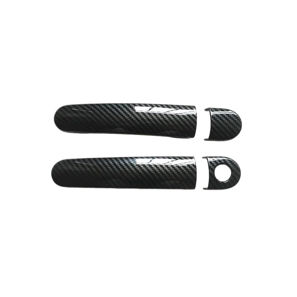 Ymyyqw Color Q Car Outer Door Handle For Mk4 Mk5 6R Car Accessories Door Handle Cover Trim Handles Covers Plastic Imitation Carbon Fiber