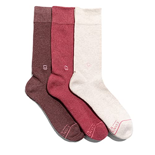 Image of Conscious Step Women's Fair Trade Organic Cotton Crew Socks | 3 Pack | Every Pair Helps Support our Humanitarian Partners