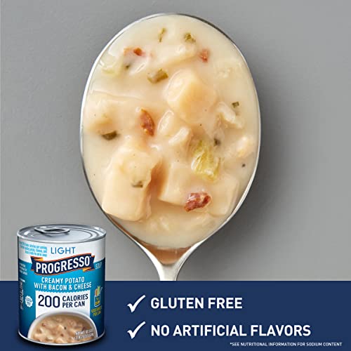Image of Progresso Light, Creamy Potato With Bacon & Cheese Canned Soup, Gluten Free, 18.5 oz. (Pack of 2)