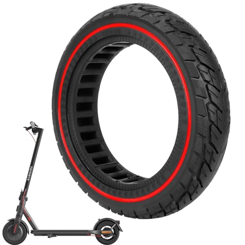 Prodrocam 250 x 54 Vollreifen für Xiaomi 4 Pro/Lite Elektroroller, 10 x 2,125 Vollgummireifen für Ninebot F20 F25 F30 F40 Scooter, 10 Zoll Solide Reifen Roller Ersatzreifen (Rot-1 Stück)