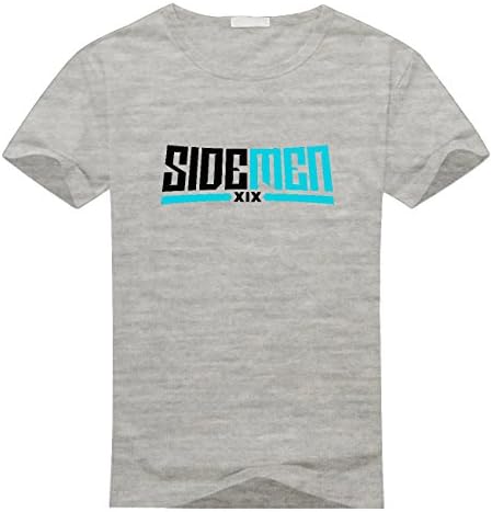 SidemenMen's Custom Print Classic Cotton T-Shirt X-Large Grey