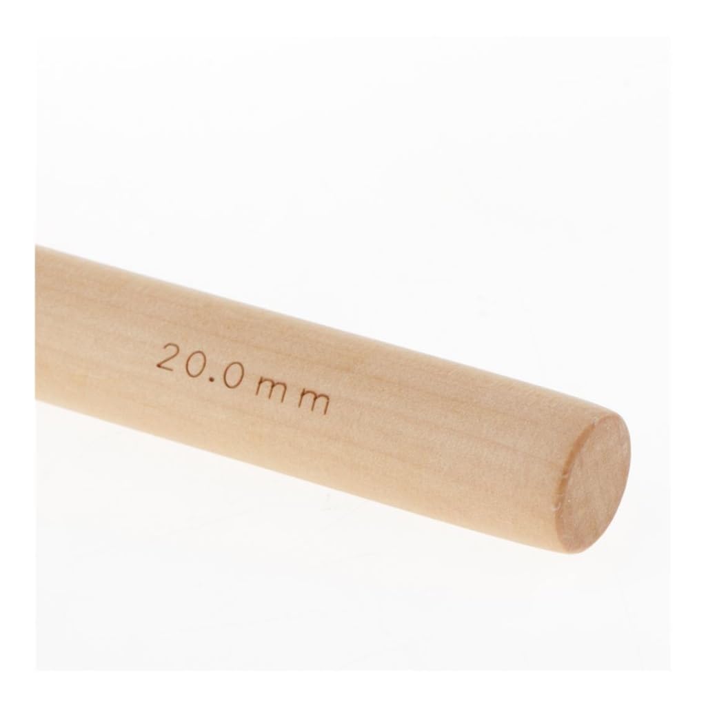 Ergonomic Wood Crochet Needle Kit Chunky Knitting Hook for Easy Needlework(20mm)