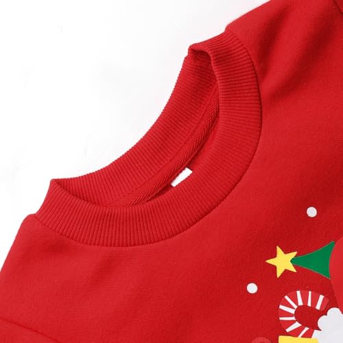 Image of Popshion Toddler Boys Sweatshirt Cotton Lightweight Kids Winter Warm Sweater Crewneck Pullover Tops