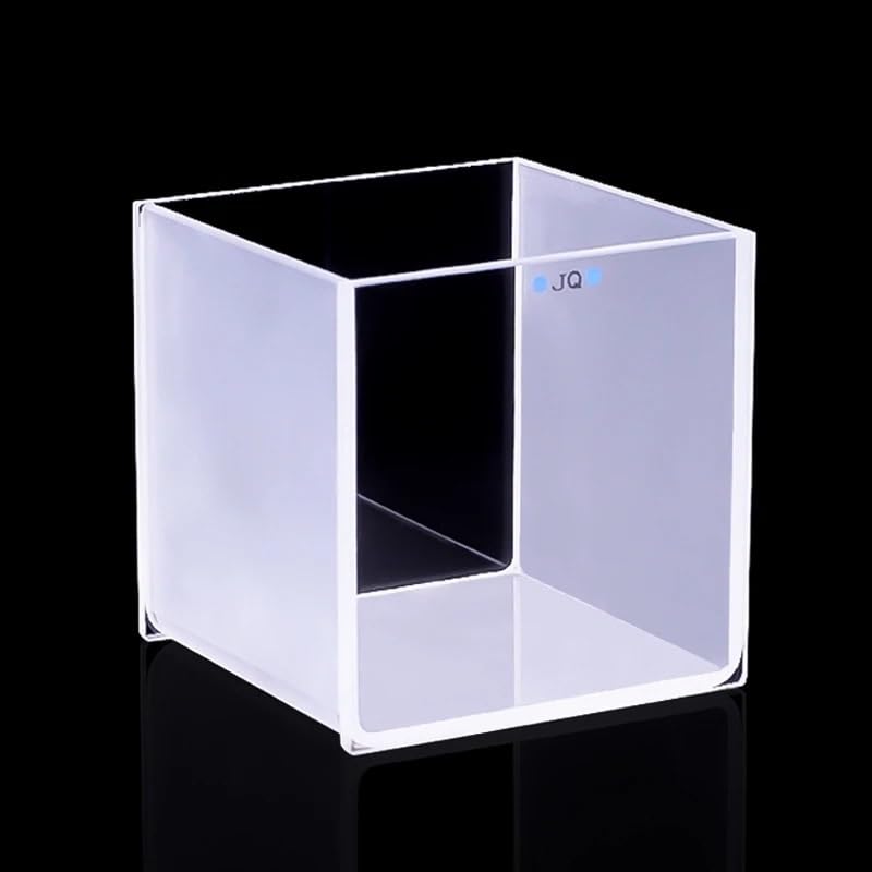 Récipient carré en quartz de pureté supérieure avec ses deux fenêtres polies miroir