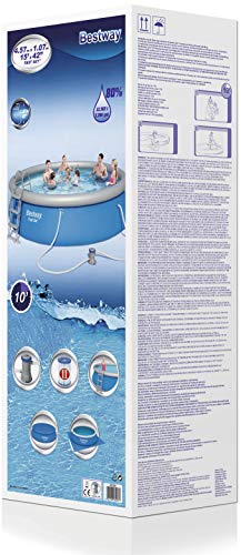 Bestway Fast Set Rund Pool Set, mit Filterpumpe plus Zubehör, blau, 457x107 cm – Bild 4