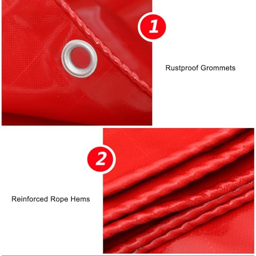 Lona impermeable resistente con ojales para camping y protección exterior 5