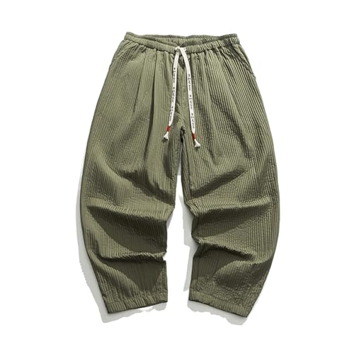 GUOYUXIAO Men's Pants Autumn Winter Chinese Style Loose Work Straight Trouser