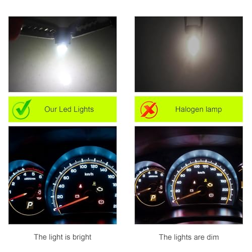 Image of 10 PCS Car T4.2 LED Bulbs, 12 V 3030 SMD High Brightness Dashboard Indicator Light, Plug and Play Wide Angle HVAC Climate Control Bulb, Interior Lighting Replacement for Car (Blue)