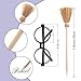 Col-Pary Party Supplies Kit -Black Round Glasses with Round Frame No Lenses, Broom Pencil, Wand Pencil for School Birthday, Halloween,Cosplay Party Decor（Each of 12 pcs ）