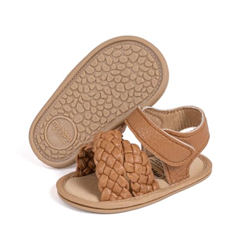 Image of Babelvit Infant Baby Girl Boy Sandals Comfort Premium Summer Outdoor Casual Beach Shoes with Flower Bowknot Anti Slip Rubber Sole Newborn Toddler Prewalker First Walking Shoes