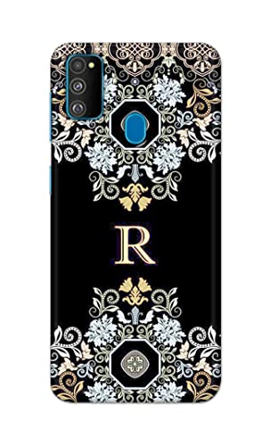 Image of PRINTFIDAA Name II Initial II Letter Floral Pattern Alphabet R Printed Designer Hard Back Case Cover for Samsung Galaxy M30s / Samsung M21, SM-M307FN / DS, SM-M307F / DS -(RP) MVN1007