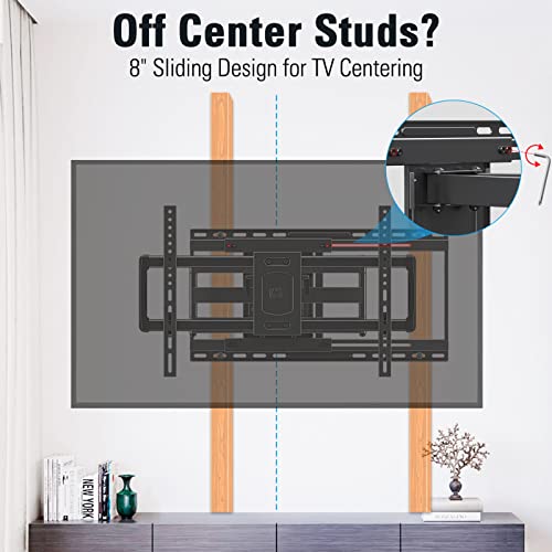Mounting Dream Tv Wall Mount With Sliding Design For Most 42-86" Tv, Full Motion Tv Mount With Swivel Articulating Dual Arms, Easy For Tv Centering, Max Vesa 600X400Mm, 132 Lbs, Md2198 #TOP2