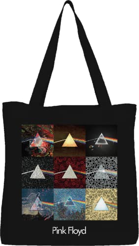 cotton division Pink Floy Bag Dark Side of the Moon, Reference: BWPIFLRBB002, Black, 38 x 40 cm