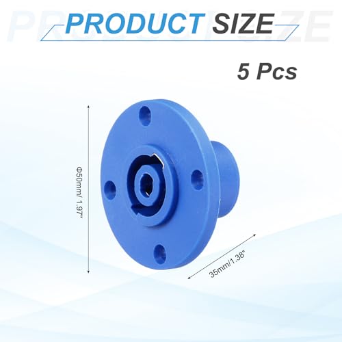 MECCANIXITY 5 pzas Conector XLR Hembra Panel Audio Azul miniatura 2