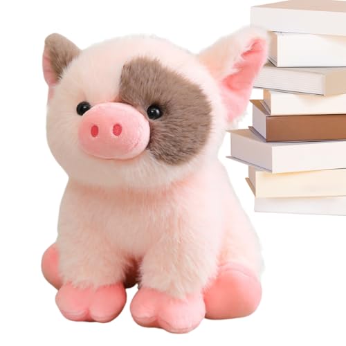 Petit cochon en peluche rose de 8 pouces, jouet d'apparence mignonne, texture réconfortante, thème animal, pour bébés filles anniversaire, Halloween, maison, chambre...