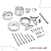 A-Premium Underdrive Pulley & Alternator Bracket & Power Steering Bracket Kit Compatible with 1979-1993 Ford Small Block 302 5.0L