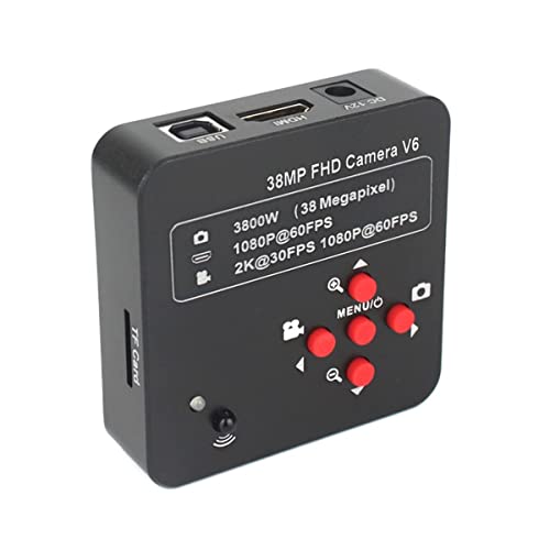 ラボ用顕微鏡アクセサリー 3.8mp 13mp産業デジタル顕微鏡カメラ、130xレンズ56 導いたリングライト(E 38MP HDMI Camera)