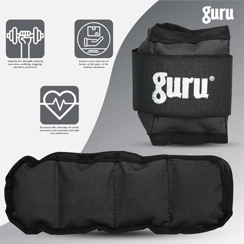 Image of GURU Ankle Weights Pack of 2 Pieces, Wrist Strap For Gym Ankle Weight Cuff For Men & Women For Training, Workout